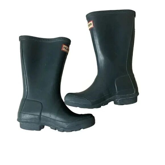 BRITISH HUNTER WELLIES  Vintage Children's Classic English Hunter Sz  SZ 12 - Picture 8 of 12